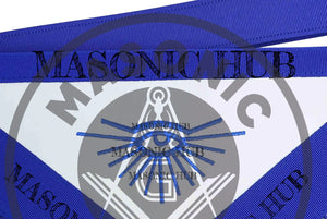 Masonic Past Master Apron – Embroidered with Metallic Silver Threads & Fringe Masonic Hub