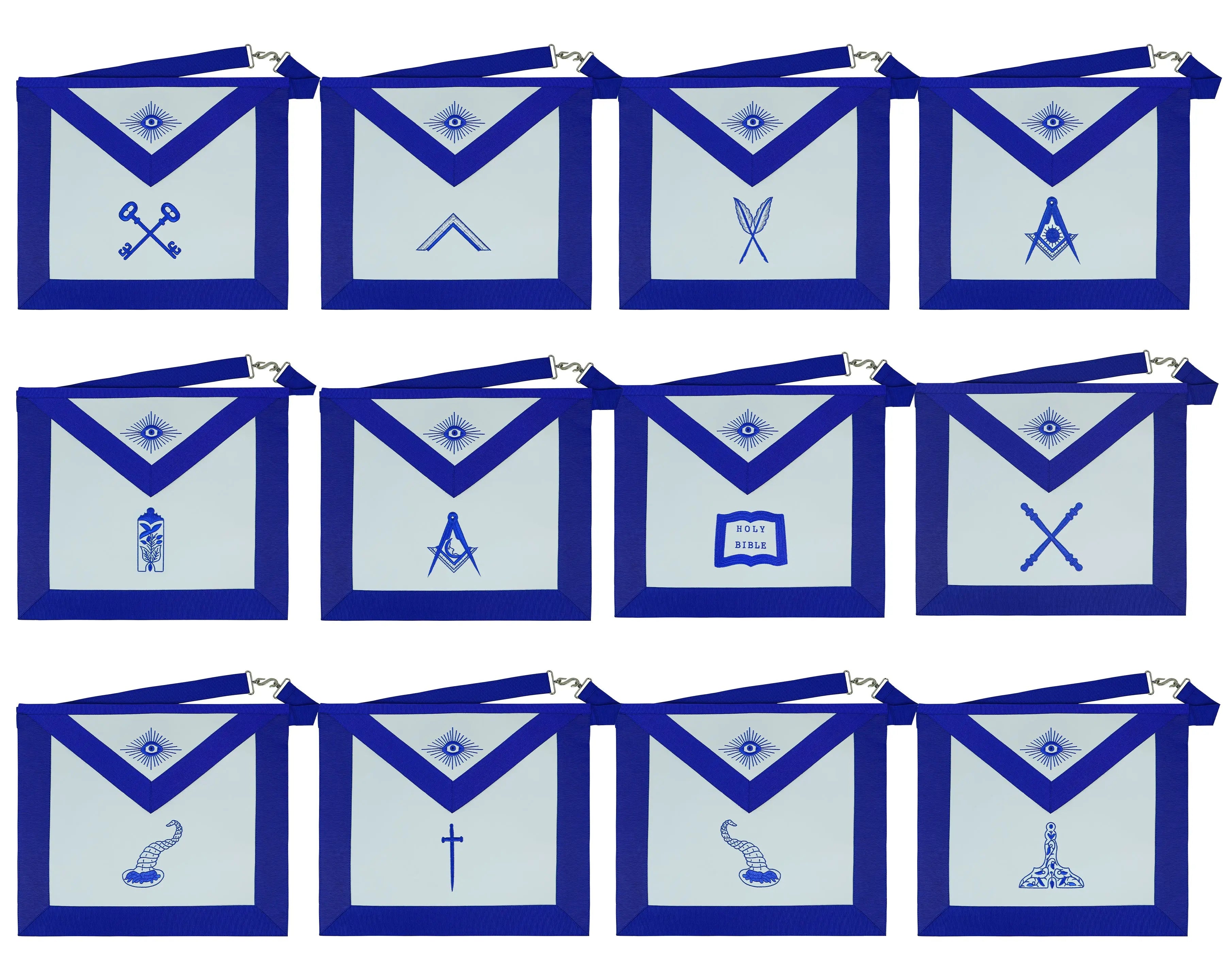 Full-Officer-Apron-Sets Masonic Hub