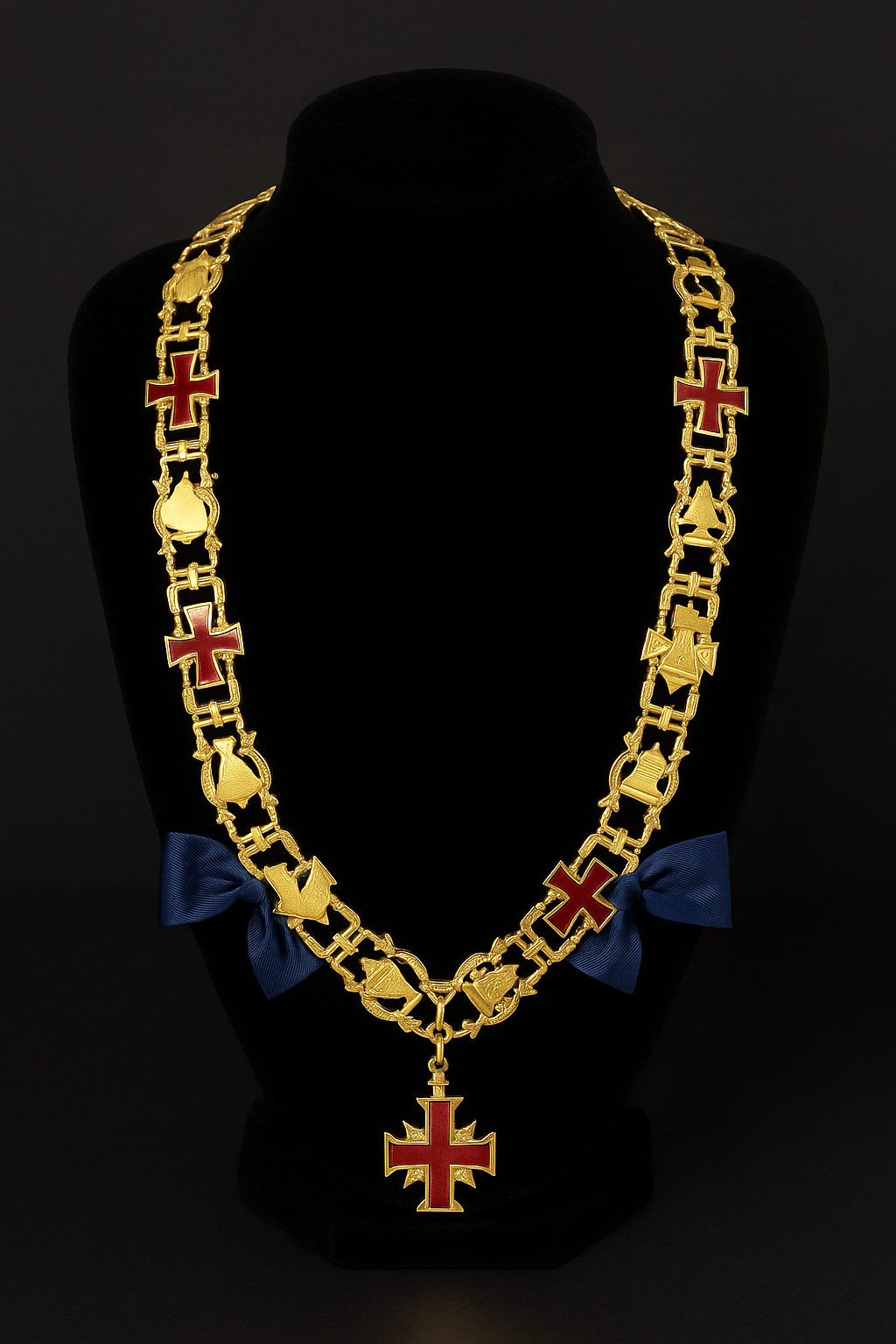 Red Cross of Constantine Chain Collars