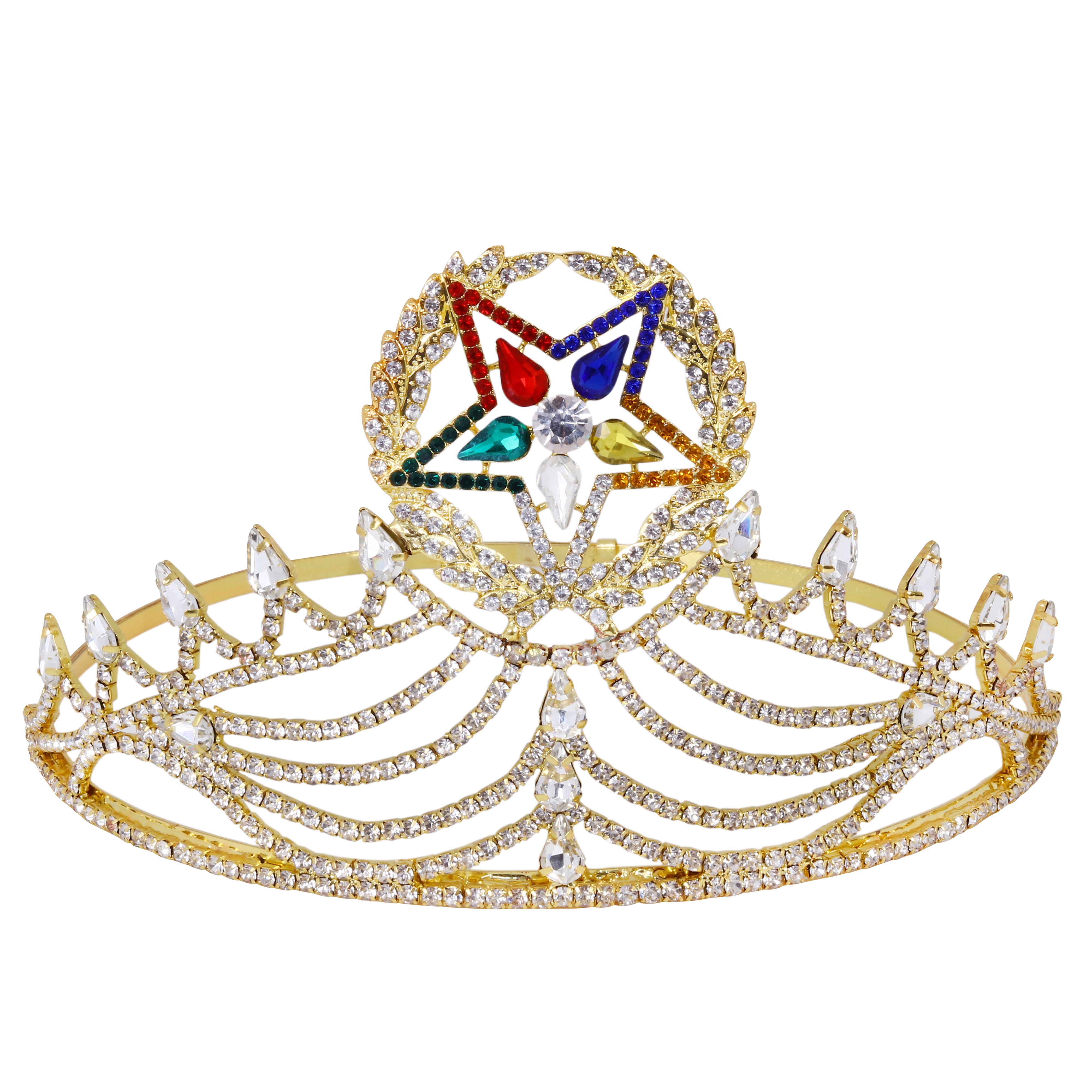 Free Masonic O.E.S Grand Matron Crown – Gold Tone with Hand-Polished Finish