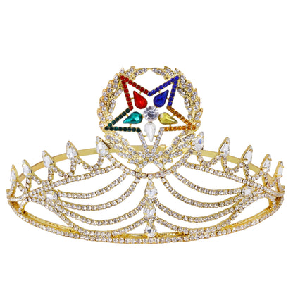 Free Masonic O.E.S Grand Matron Crown – Gold Tone with Hand-Polished Finish