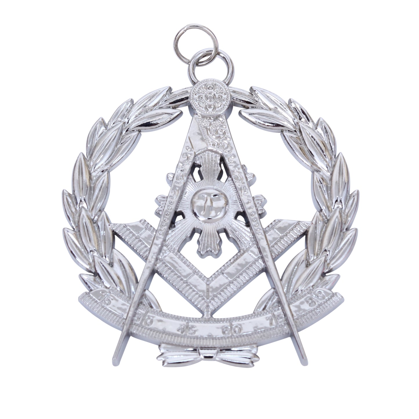 Grand Past Master Masonic Chain Collar Jewel – Silver Freemason Regalia (GPM/GPMS)
