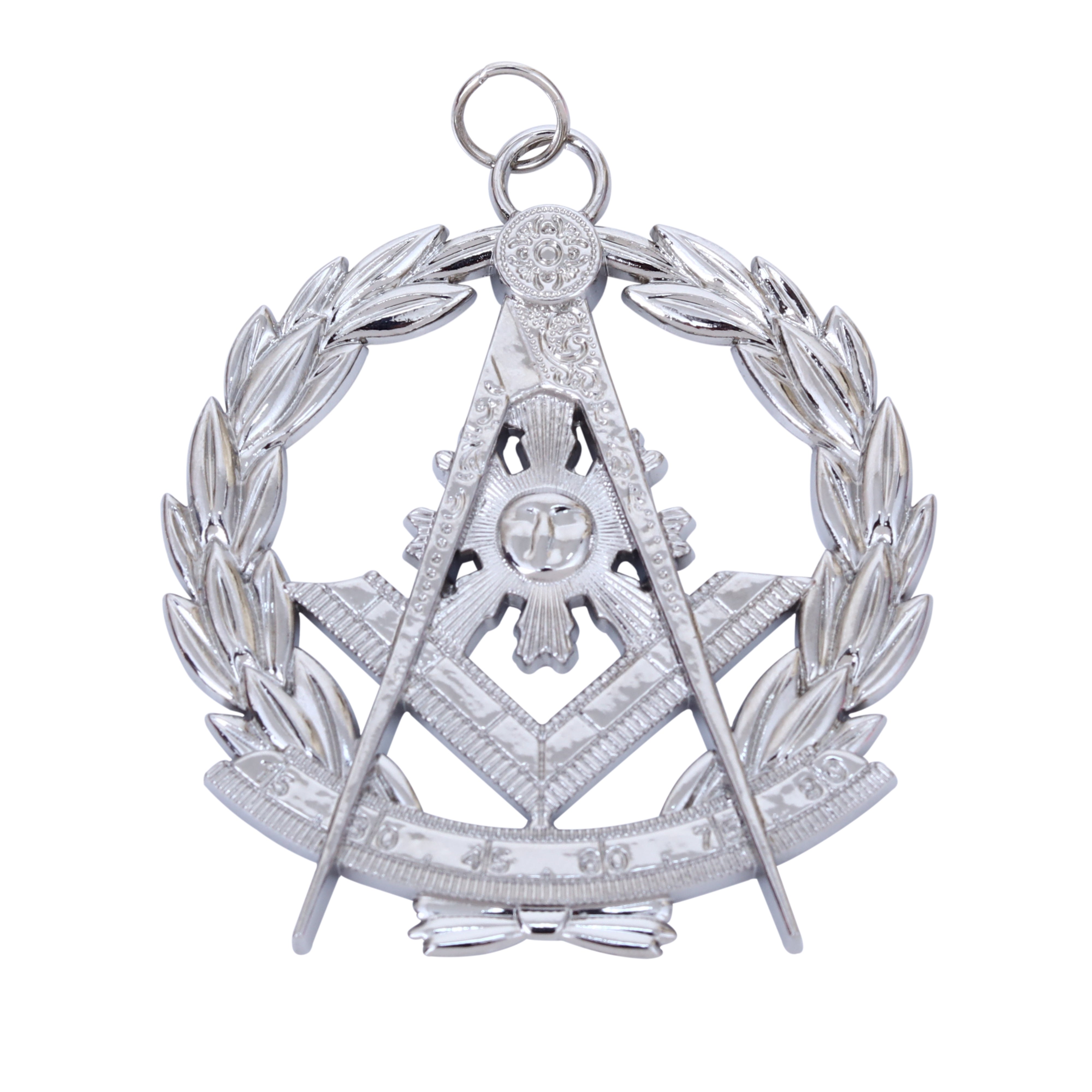 Grand Past Master Masonic Chain Collar Jewel – Silver Freemason Regalia (GPM/GPMS)