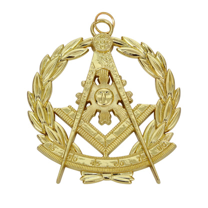 Grand Past Master Masonic Chain Collar Jewel – Gold Freemason Regalia (GPM/GPMS)