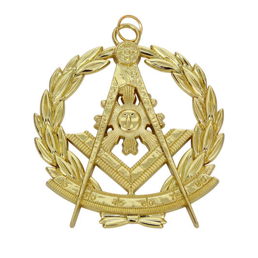 Grand Past Master Masonic Chain Collar Jewel – Gold Freemason Regalia (GPM/GPMS)