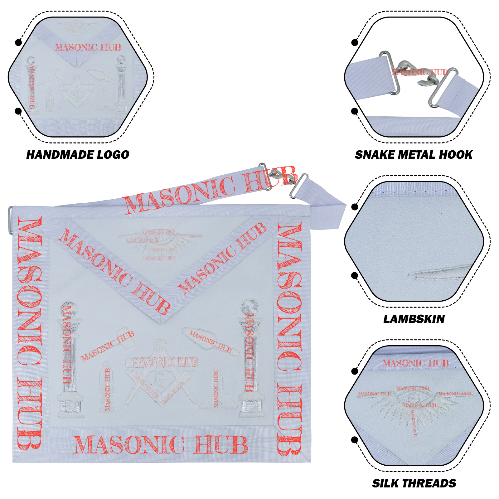 Handcrafted Lambskin Apron Masonic Master Mason Working Tools for Freemasonary My Store