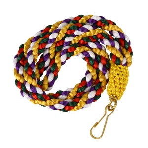 OES Five-Color Silk Jewel Neck Cord – Order of the Eastern Star Regalia – Handmade Masonic Hub