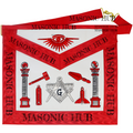 Masonic Master Mason Apron - Handcrafted 100% Lambskin - Working Tools Design My Store