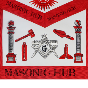 Masonic Master Mason Apron - Handcrafted 100% Lambskin - Working Tools Design My Store