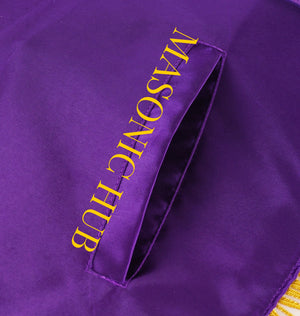 Masonic OES Grand Patron 100% Lambskin Apron – Hand-Embroidered with Chain Collar &amp; Rhinestones Masonic Hub