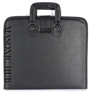 Masonic Hand-Embroidered Square &amp; Compass Apron Case – Black Masonic Hub