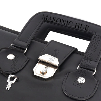 Masonic Hand Embroidered Customize Past Master Masonic Apron Case with Handle