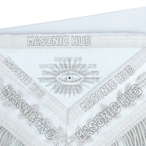 Handmade Masonic Past Master Apron with Compasses & Quadrant - Genuine Lambskin Masonic Hub