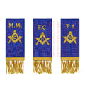 Masonic Bible Markers – Hand-Embroidered Royal Blue Ribbon with Gold Bullion Threads Masonic Hub