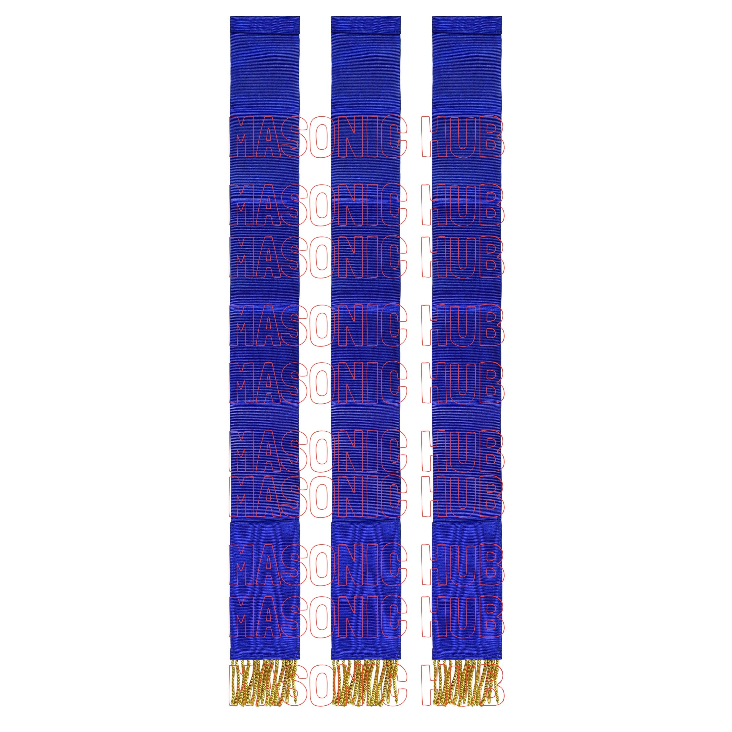 Masonic Bible Markers – Hand-Embroidered Royal Blue Ribbon with Gold Bullion Threads Masonic Hub