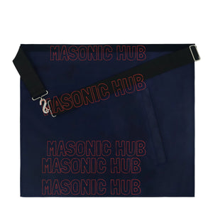 Masonic Past Master Mason Lambskin Apron – Handcrafted with Bullion Embroidery Masonic Hub