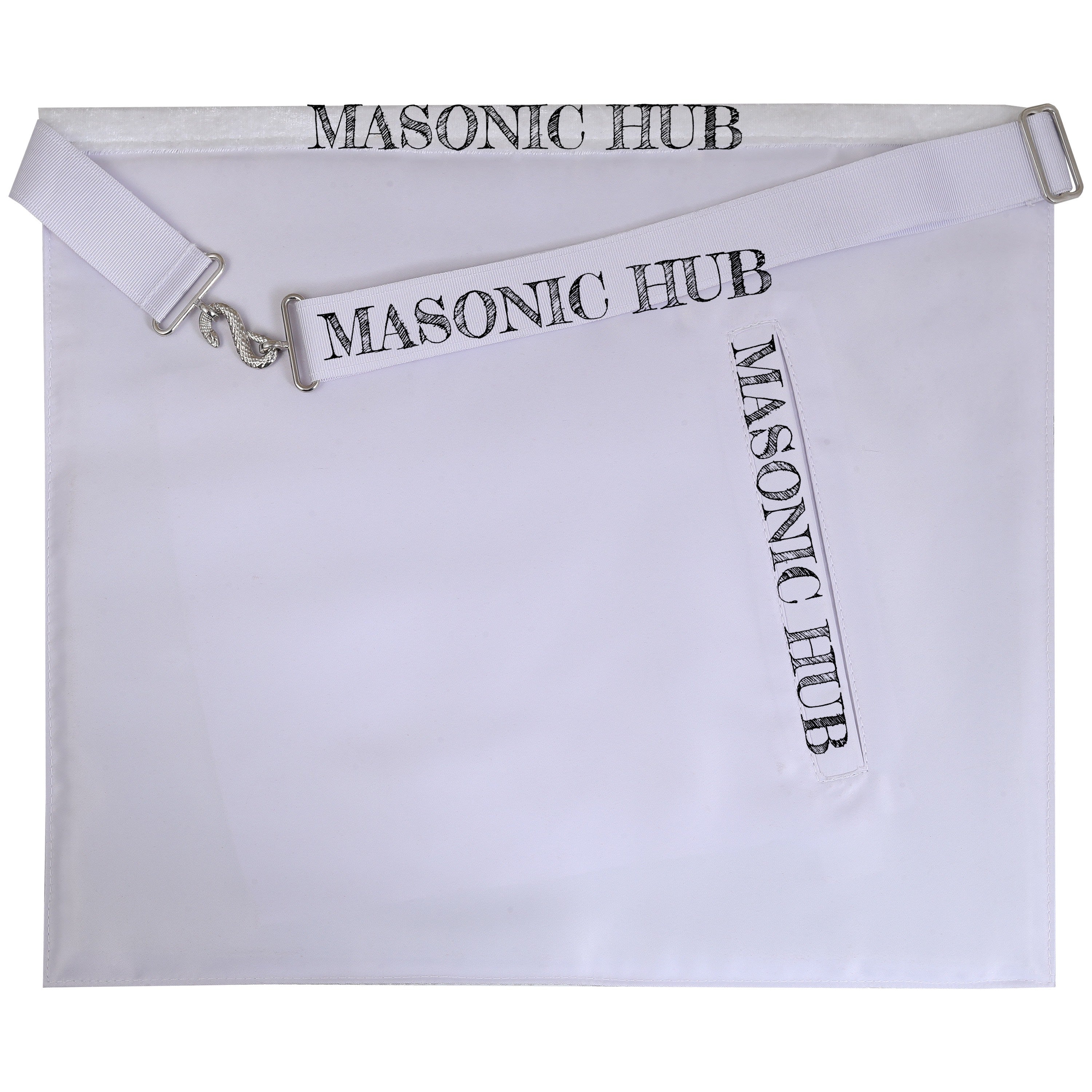 Masonic Past Master DeMolay Apron - White with Silver Bullion Embroidery & DeMolay Logo My Store