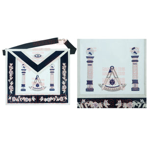 Masonic Past Master Mason Lambskin Apron – Handcrafted with Bullion Embroidery Masonic Hub