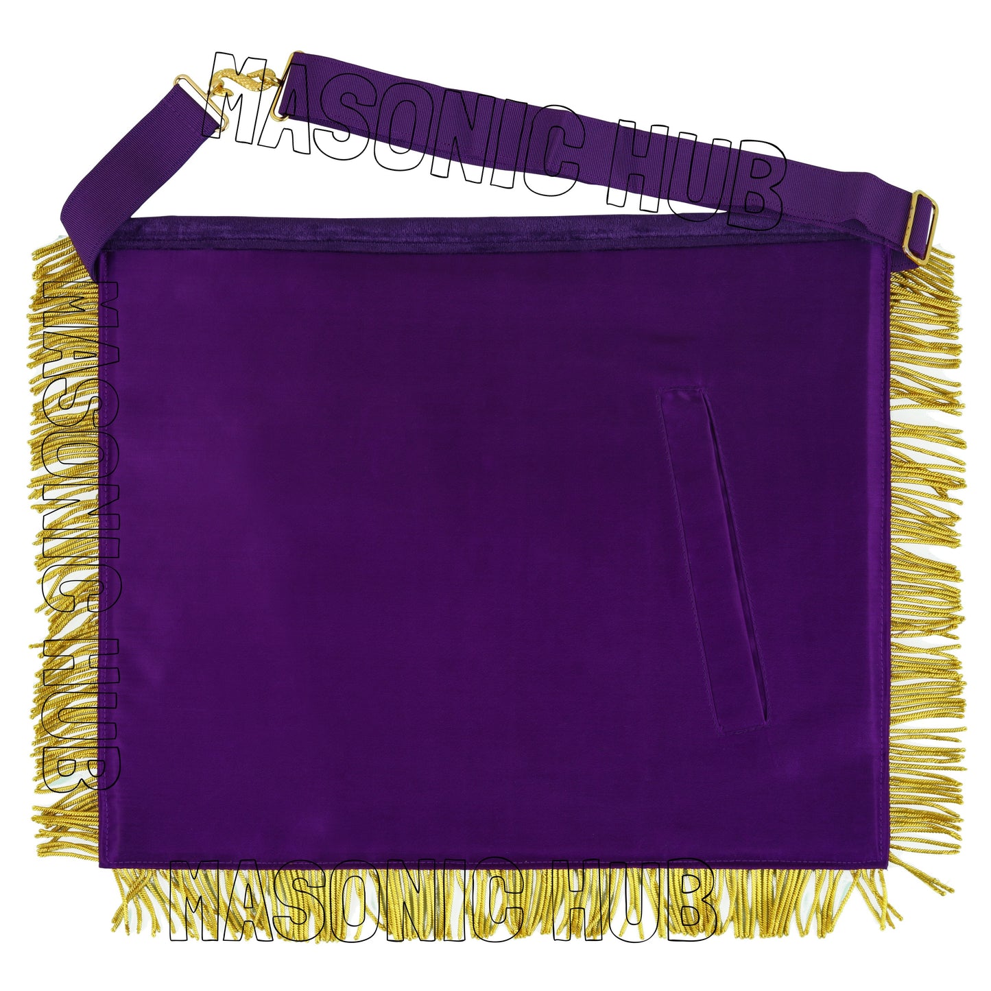Masonic Grand Master Apron Set – Sheepskin Leather, Gold Bullion Embroidery + Chain Collar, Jewel & Gauntlet Cuffs