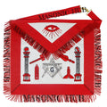 Handcrafted Lambskin Masonic Master Mason Working Tools Apron with Red Fringe My Store