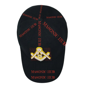 Handmade Masonic Compass & Square Baseball Cap – Bullion Embroidery & Rhinestone My Store