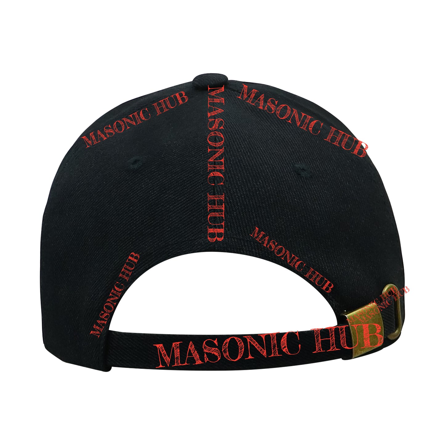Handmade Masonic Compass & Square Baseball Cap – Bullion Embroidery - Rhinestone