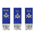 Masonic Bible Markers – Hand-Embroidered Royal Blue Ribbon with Silver Bullion Threads Masonic Hub