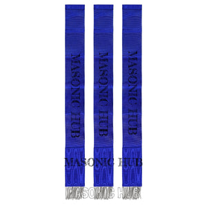 Masonic Bible Markers – Hand-Embroidered Royal Blue Ribbon with Silver Bullion Threads Masonic Hub