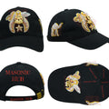 Masonic Shriner Black Cap – Handcrafted with Star Emblem, Rhinestones & Bullion My Store