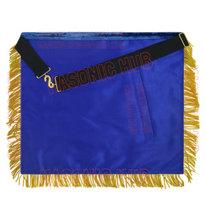 Gold Hand Bullion Past Master Embroidery 100% Lambskin Aprons Past Master- GOLD FRINGE My Store