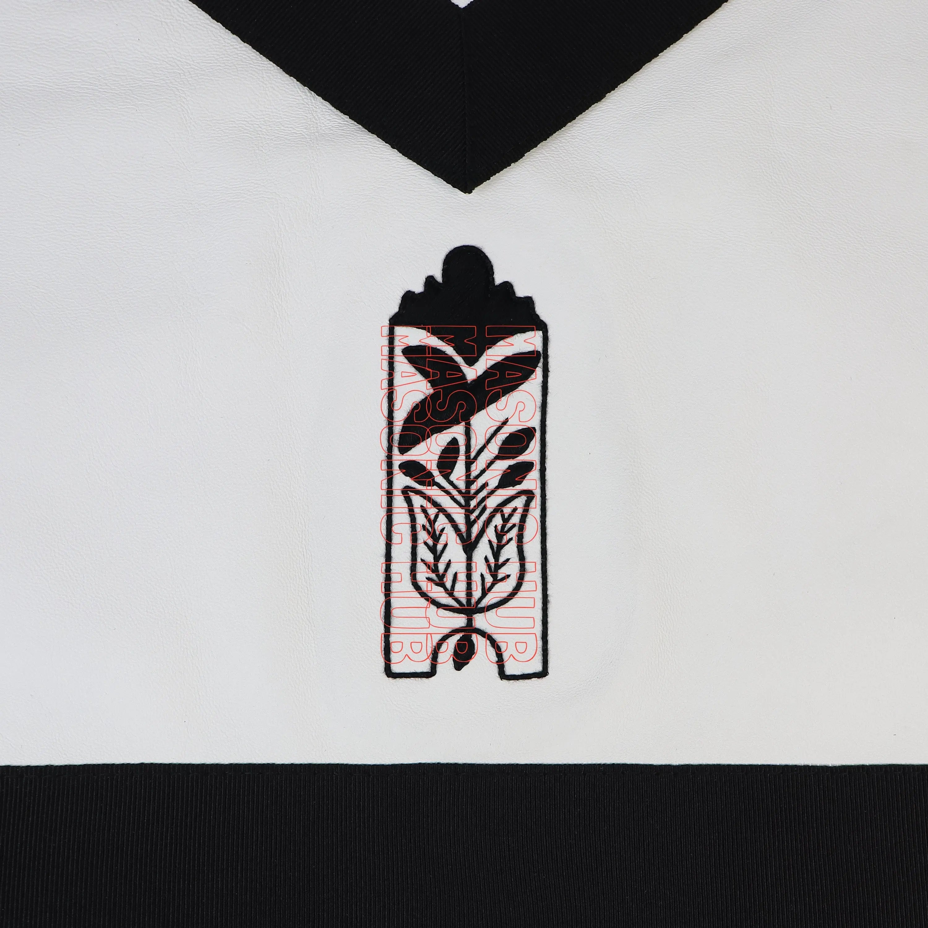Handmade Masonic Funeral Apron – Lambskin &amp; Silk Embroidery – Blue Lodge Officer Masonic Hub