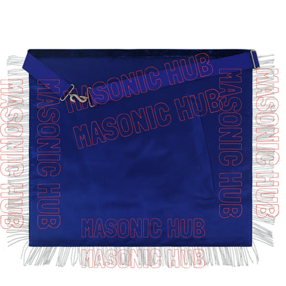 Masonic Grand Master Sheep Apron & Cuff w/ Compass & Square, Eye, Laurel Wreath