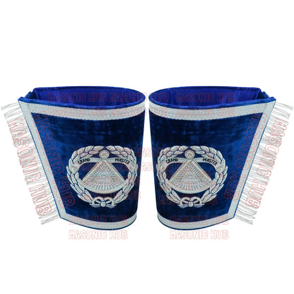 Handcrafted Masonic Regalia Grand Master Gauntlets Cuffs Embroidered with Fringe