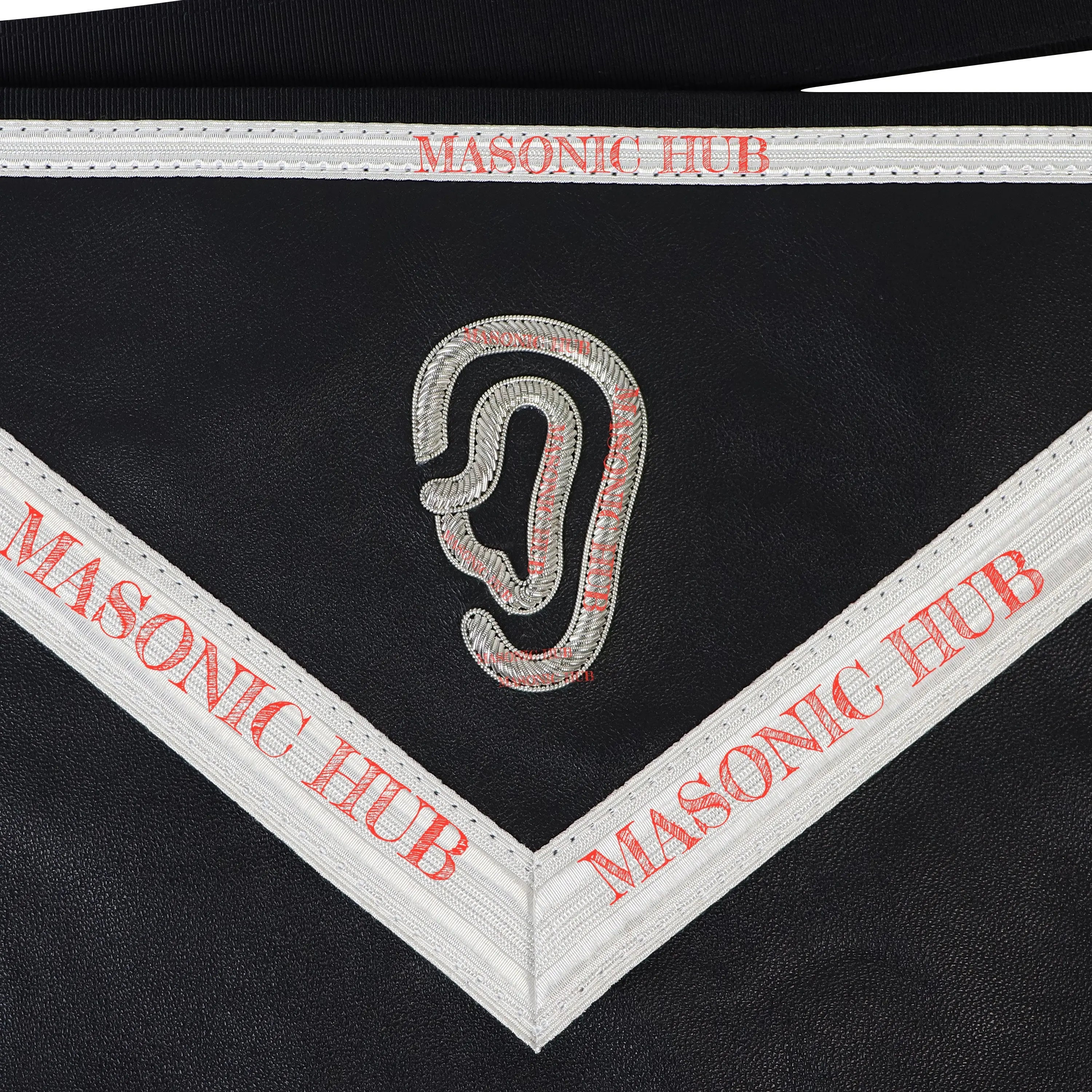 AMD Allied Masonic Degree Secret Monitor Apron - 100% Lambskin, Hand-Embroidered Freemason Regalia Masonic Hub