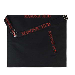 AMD Allied Masonic Degree Secret Monitor Apron - 100% Lambskin, Hand-Embroidered Freemason Regalia Masonic Hub