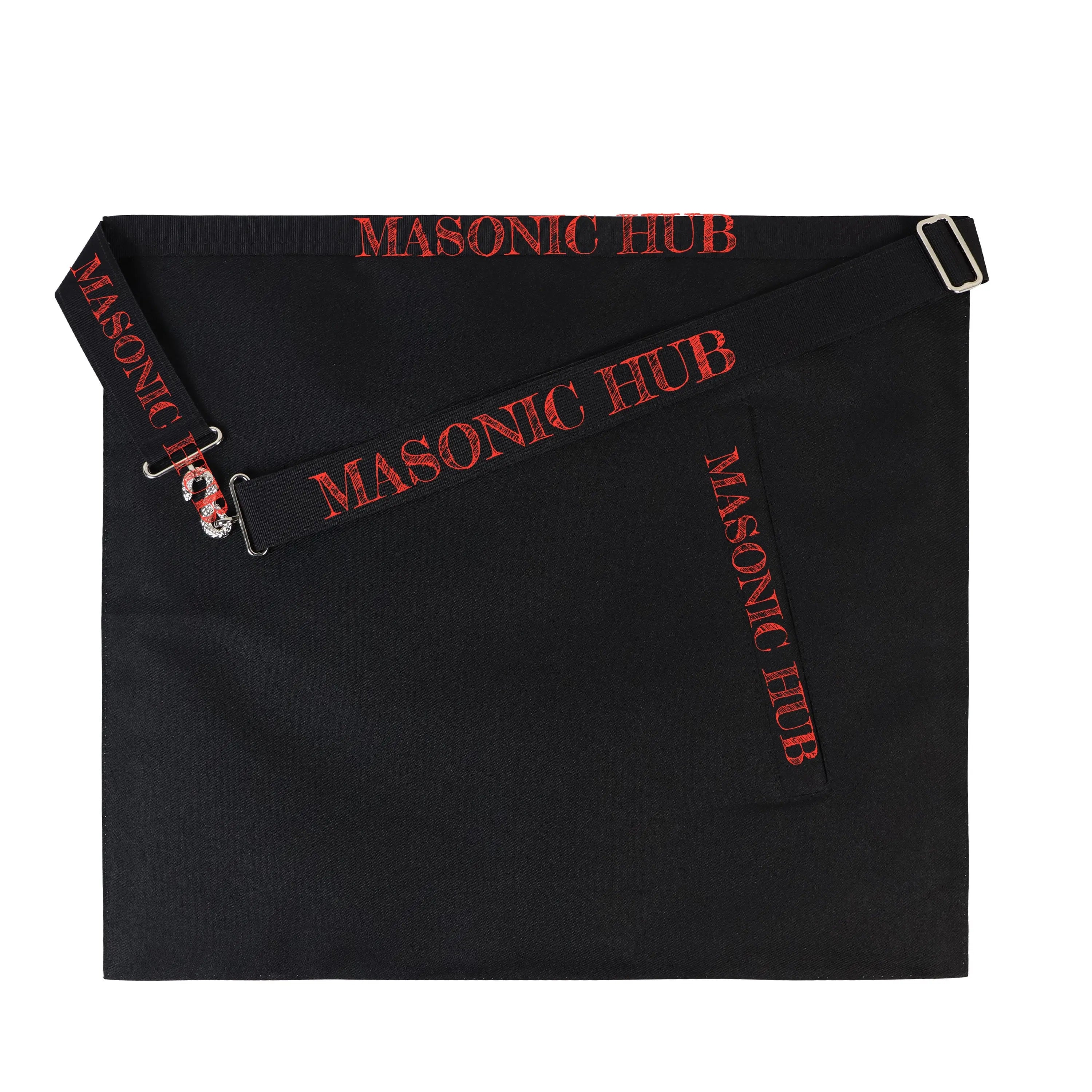AMD Allied Masonic Degree Secret Monitor Apron - 100% Lambskin, Hand-Embroidered Freemason Regalia Masonic Hub