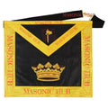 Grand Tiler of Solomon Masonic Apron - 100% Lambskin, Hand-Embroidered Gold Bullion AMD Regalia Masonic Hub