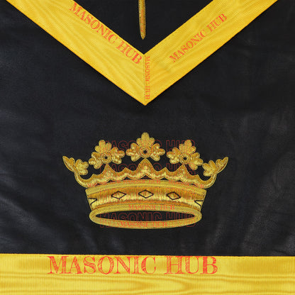 Grand Tiler of Solomon Masonic Apron - 100% Lambskin, Hand-Embroidered Gold Bullion AMD Regalia
