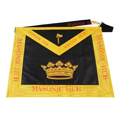 Grand Tiler of Solomon Masonic Apron - 100% Lambskin, Hand-Embroidered Gold Bullion AMD Regalia