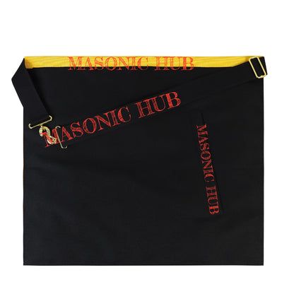 Grand Tiler of Solomon Masonic Apron - 100% Lambskin, Hand-Embroidered Gold Bullion AMD Regalia