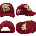 Masonic Shriner Maroon Cap – Handcrafted with Lotus Emblem, Rhinestones & Camel My Store