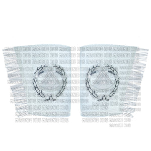 Handcrafted Masonic Regalia Grand Master Gauntlets Cuffs Embroidered with Fringe My Store