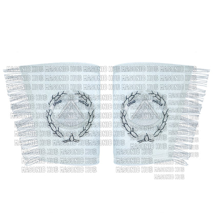 Handcrafted Masonic Regalia Grand Master Gauntlets Cuffs Embroidered with Fringe