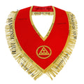 Handmade Masonic Royal Arch Member Collar - Red Velvet with Gold Fringe Masonic Hub
