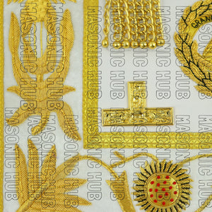 Masonic Regalia Grand Master 100% LAMBSKIN APRON With Chain Collar & Gauntlets My Store