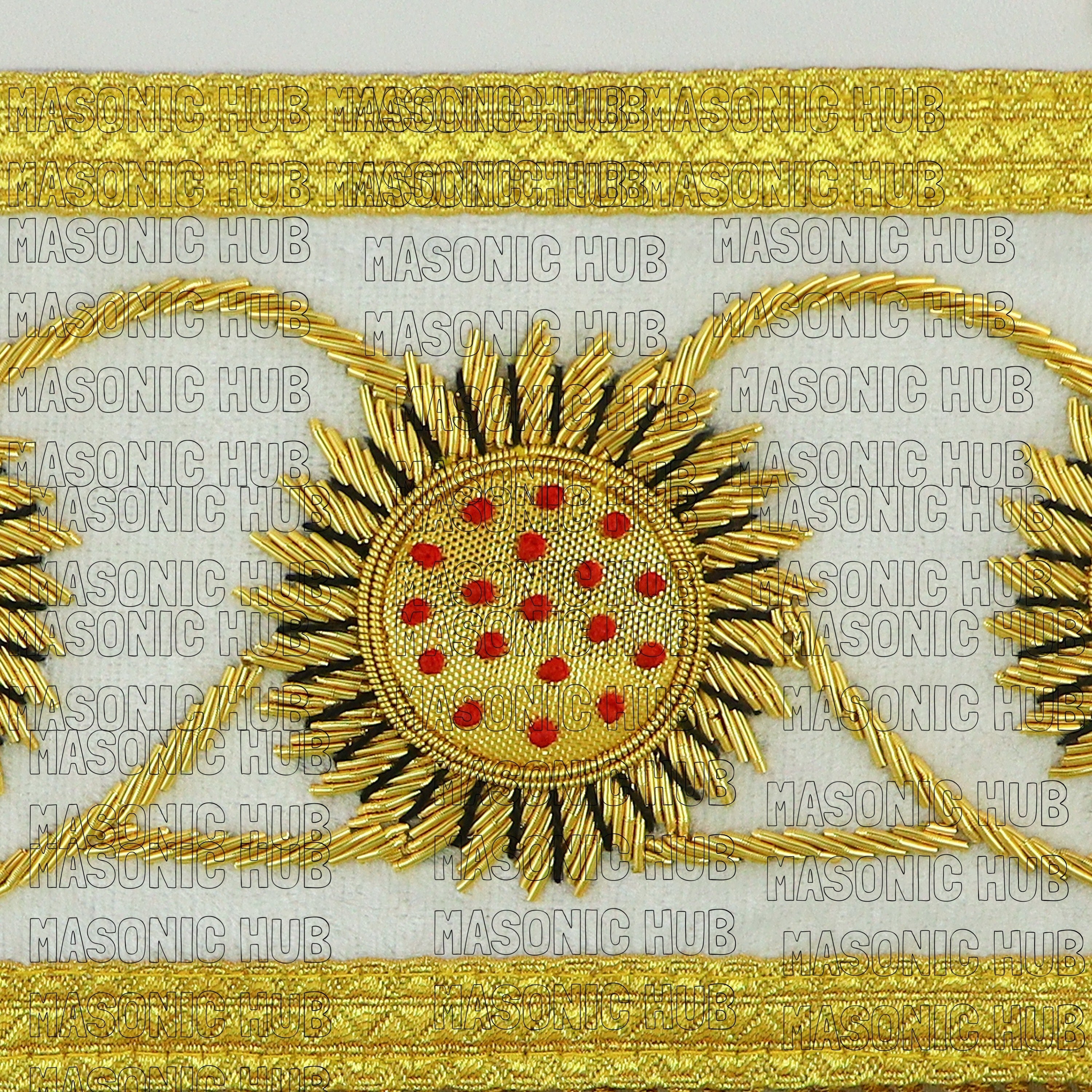 Masonic Regalia Grand Master 100% LAMBSKIN APRON With Chain Collar & Gauntlets My Store