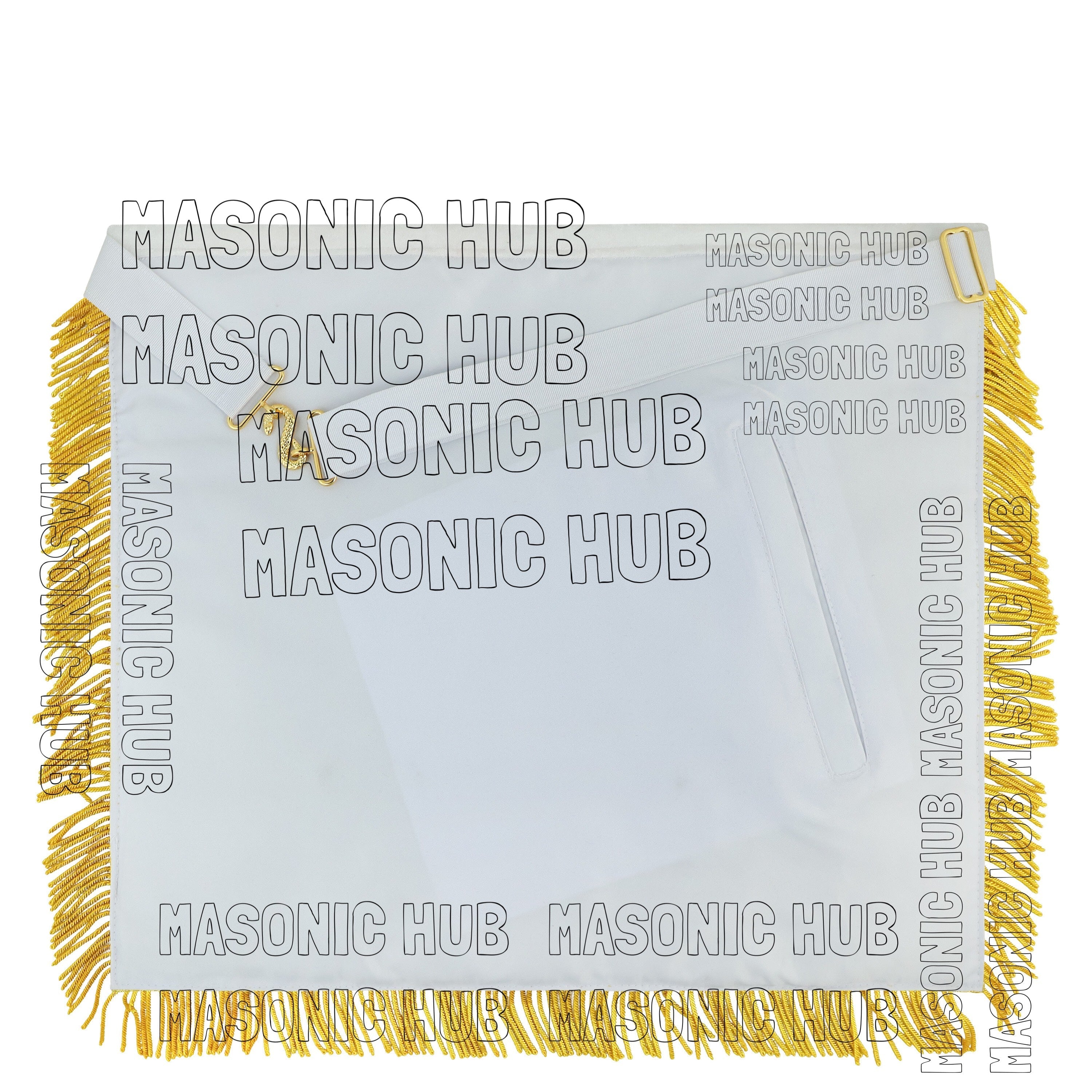 Masonic Regalia Grand Master 100% LAMBSKIN APRON With Chain Collar & Gauntlets My Store
