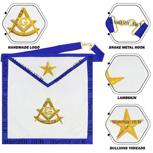 Authentic LONE STAR Texas Past Master Apron Masonic Hub