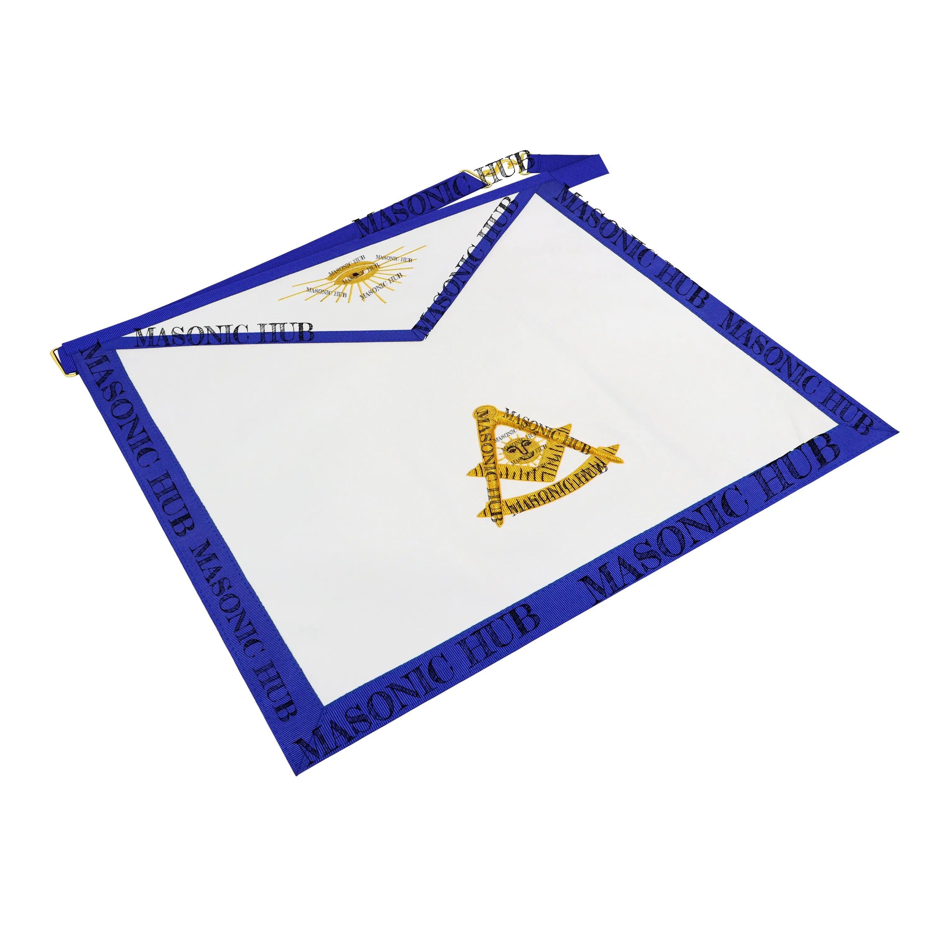 Masonic Blue Lodge Past Master Apron - Texas Regulation Faux Leather Handcrafted Masonic Hub