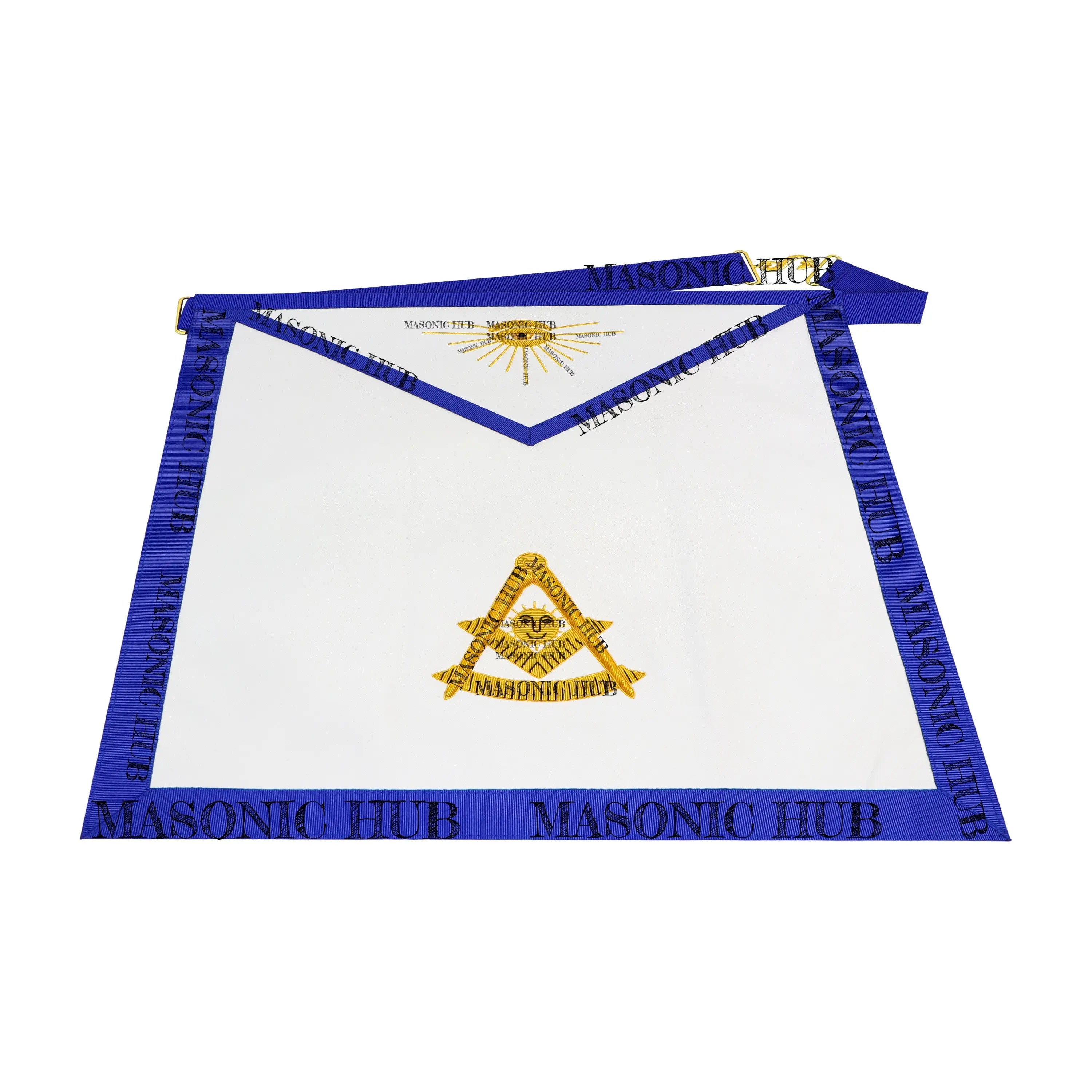Masonic Blue Lodge Past Master Apron - Texas Regulation Faux Leather Handcrafted Masonic Hub
